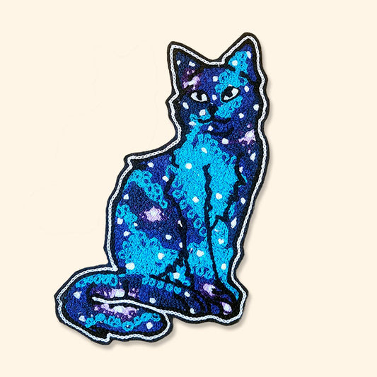 Galactic Cat Chainstitch Patch