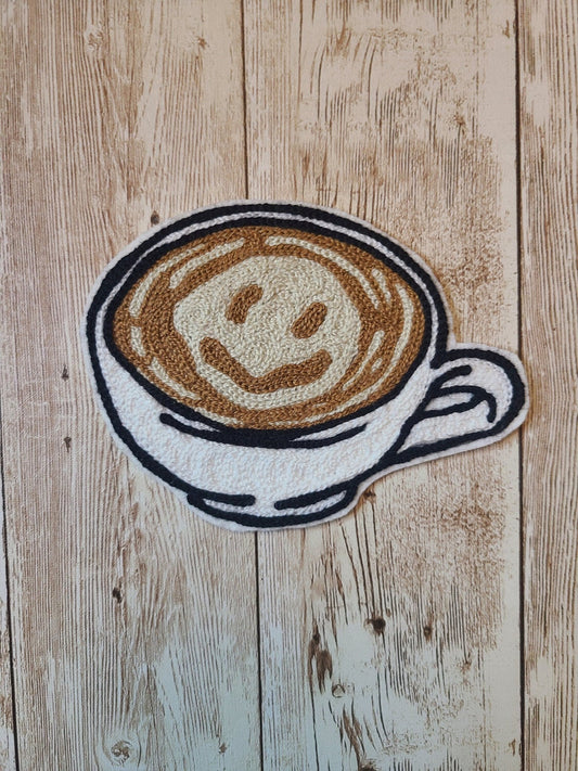 Latte Art Chainstitch Embroidery Patches