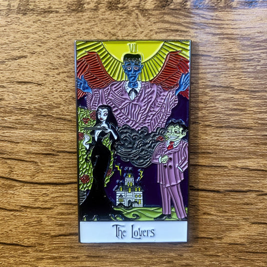 The Lovers Tarot Card/Addams Family/ Gomez and Morticia Soft Enamel Jumbo Pin